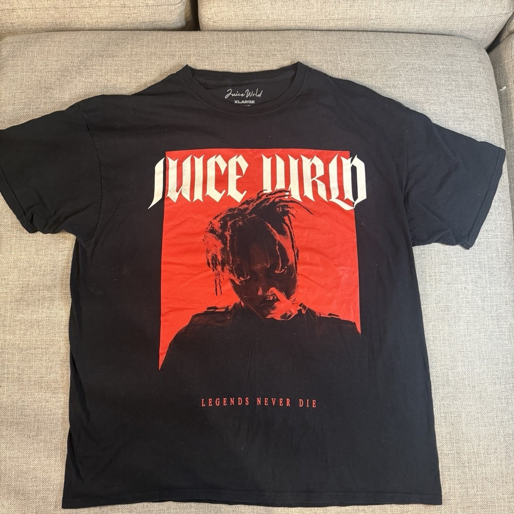 Juice Wrld T Shirt 999 Legends Never Die Shirt Juice World Size XL Black Red